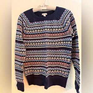 Merona Navy and Multicolor Knit Sweater